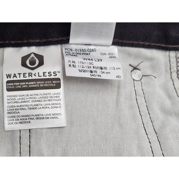 Levi's Men's Big & Tall 550 Relaxed Fit Non-Stretch Jeans - Black 44‎ x 29 - Picture 7 of 8